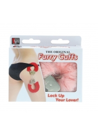 Металлические наручники с розовой меховой опушкой METAL HANDCUFF WITH PLUSH PINK - Dream Toys - купить с доставкой в Кургане