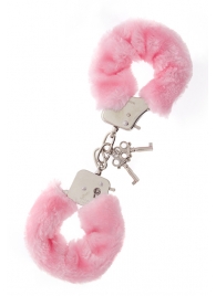 Металлические наручники с розовой меховой опушкой METAL HANDCUFF WITH PLUSH PINK - Dream Toys - купить с доставкой в Кургане