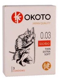 Тонкие презервативы OKOTO Thin Extra Soft - 3 шт. - Sitabella - купить с доставкой в Кургане