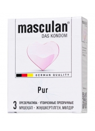 Супертонкие презервативы Masculan Pur - 3 шт. - Masculan - купить с доставкой в Кургане