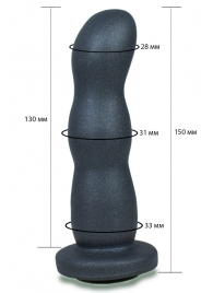 Черная анальная рельефная насадка-фаллоимитатор - 15 см. - LOVETOY (А-Полимер) - купить с доставкой в Кургане
