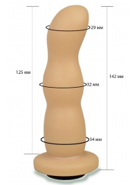 Телесная рельефная насадка Harness - 14,2 см. - LOVETOY (А-Полимер) - купить с доставкой в Кургане