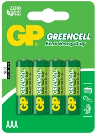 Батарейки солевые GP GreenCell AAA/R03G - 4 шт. - Элементы питания - купить с доставкой в Кургане