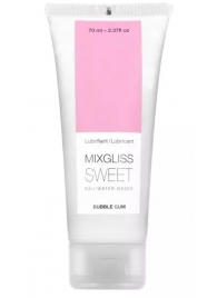 Смазка на водной основе Mixgliss Sweet с ароматом бабл-гам - 70 мл. - Mixgliss - купить с доставкой в Кургане