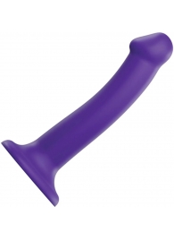 Фиолетовый фаллоимитатор-насадка Strap-On-Me Dildo Dual Density size M - 18 см. - Strap-on-me - купить с доставкой в Кургане