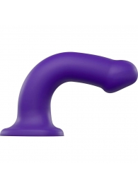 Фиолетовый фаллоимитатор-насадка Strap-On-Me Dildo Dual Density size L - 19 см. - Strap-on-me - купить с доставкой в Кургане