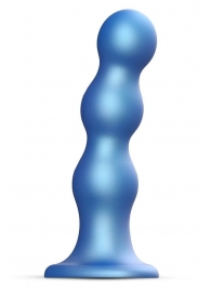 Голубая насадка Strap-On-Me Dildo Plug Balls size S - Strap-on-me - купить с доставкой в Кургане