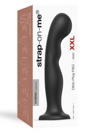 Черная насадка Strap-On-Me Dildo Plug P G size XXL - Strap-on-me - купить с доставкой в Кургане