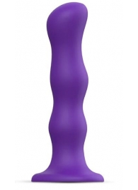 Фиолетовая насадка Strap-On-Me Dildo Geisha Balls size M - Strap-on-me - купить с доставкой в Кургане