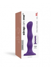 Фиолетовая насадка Strap-On-Me Dildo Geisha Balls size XL - Strap-on-me - купить с доставкой в Кургане