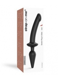 Черный двусторонний фаллоимитатор Strap-On-Me Dildo Plug-In Switch size L - Strap-on-me