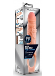 Телесная насадка на пенис 9 Inch Cock Sheath Extender - 22,2 см. - Blush Novelties - в Кургане купить с доставкой