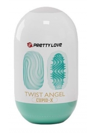 Бирюзовый мастурбатор-яйцо Twist Angel - Baile - в Кургане купить с доставкой