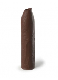 Коричневая насадка-удлинитель Uncut Silicone Penis Enhancer - 17,8 см. - Pipedream - в Кургане купить с доставкой