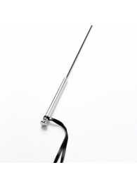 Черный кожаный стек с гладкой ручкой - 55 см. - Crazy Handmade - купить с доставкой в Кургане