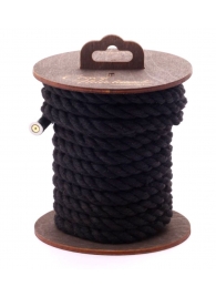 Черная хлопковая веревка для бондажа на катушке - 5 м. - Crazy Handmade - купить с доставкой в Кургане