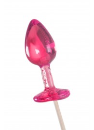 Розовый леденец  в форме анальной втулки со вкусом айриш крим - 29 гр. - Sosuчki - купить с доставкой в Кургане