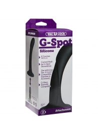 Черная изогнутая насадка Vac-U-Lock G-Spot - 16,5 см. - Doc Johnson - купить с доставкой в Кургане