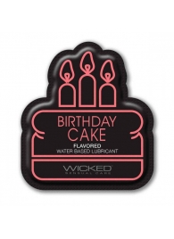 Лубрикант на водной основе со вкусом торта с кремом Wicked Aqua Birthday cake - 3 мл. - Wicked - купить с доставкой в Кургане