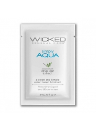 Легкий лубрикант на водной основе Wicked Simply AQUA - 3 мл. - Wicked - купить с доставкой в Кургане