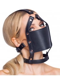 Черный намордник с кляпом-шаром Head Harness With A Gag - Orion - купить с доставкой в Кургане