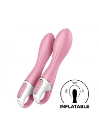 Розовый вибромассажер с функцией расширения Air Pump Vibrator 2 - 20,9 см. - Satisfyer