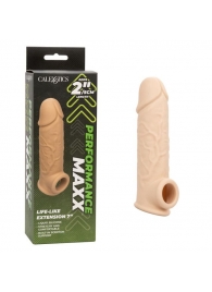 Телесная удлиняющая насадка на член Life-Like Extension 7” - 17,75 см. - California Exotic Novelties - в Кургане купить с доставкой