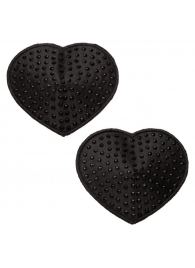 Черные пэстисы в форме сердечек Heart Pasties - California Exotic Novelties - купить с доставкой в Кургане