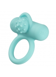 Аквамариновое эрекционное виброкольцо Silicone Rechargeable Nubby Lover’s Delight - California Exotic Novelties - в Кургане купить с доставкой