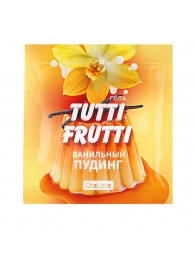 Пробник гель-смазки Tutti-frutti со вкусом ванильного пудинга - 4 гр. - Биоритм - купить с доставкой в Кургане