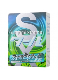 Презервативы Sagami Xtreme Mint с ароматом мяты - 3 шт. - Sagami - купить с доставкой в Кургане