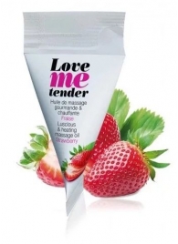 Съедобное согревающее массажное масло Love Me Tender Strawberry с ароматом клубники - 10 мл. - Love to Love - купить с доставкой в Кургане