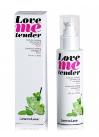 Съедобное согревающее массажное масло Love Me Tender Mojito с ароматом мохито - 100 мл. - Love to Love - купить с доставкой в Кургане