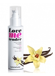 Съедобное согревающее массажное масло Love Me Tender Vanilla с ароматом ванили - 100 мл. - Love to Love - купить с доставкой в Кургане