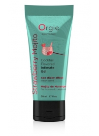 Съедобный интимный гель Orgie Lube Tube Cocktail Strawberry Mojito - 50 мл. - ORGIE - купить с доставкой в Кургане