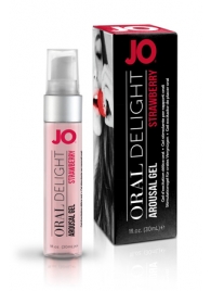 Клубничный лубрикант для оральных ласк Oral Delight Strawberry Sensation - 30 мл. - System JO - купить с доставкой в Кургане