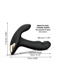Черный вибромассажер простаты Multi P-Joy с 3 моторами - Dorcel - в Кургане купить с доставкой