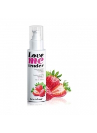 Съедобное согревающее массажное масло Love Me Tender Strawberry с ароматом клубники - 100 мл. - Love to Love - купить с доставкой в Кургане