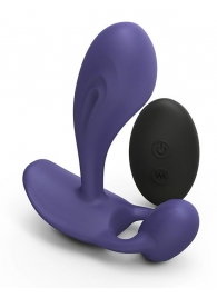 Темно-синий вибромассажер Witty P G Vibrator with Remote Control - Love to Love - в Кургане купить с доставкой