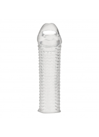 Текстурированная насадка на пенис Clear Textured Penis Enhancing Sleeve Extension - 16,5 см. - BlueLine - в Кургане купить с доставкой