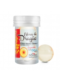 Интимный гель Esferas do Dragao Hot Ball с охлаждающе-разогревающим эффектом (2 шарика по 3 гр.) - HotFlowers - купить с доставкой в Кургане