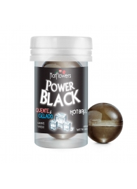 Интимный гель Power Black Hot Ball с охлаждающе-разогревающим эффектом (2 шарика по 3 гр.) - HotFlowers - купить с доставкой в Кургане