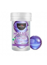 Лубрикант на масляной основе Hot Ball Beija Muito с ароматом винограда (2 шарика по 3 гр.) - HotFlowers - купить с доставкой в Кургане