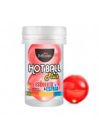 Лубрикант на масляной основе Hot Ball Plus с охлаждающе-разогревающим эффектом (2 шарика по 3 гр.) - HotFlowers - купить с доставкой в Кургане