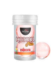 Лубрикант на масляной основе Hot Ball Plus с разогревающим эффектом (2 шарика по 3 гр.) - HotFlowers - купить с доставкой в Кургане