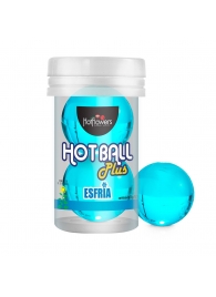 Лубрикант на масляной основе Hot Ball Plus с охлаждающим эффектом (2 шарика по 3 гр.) - HotFlowers - купить с доставкой в Кургане