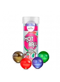 Ароматизированный лубрикант Hot Ball Mix на масляной основе (4 шарика по 3 гр.) - HotFlowers - купить с доставкой в Кургане