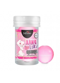 Лубрикант на силиконовой основе с эффектом вибрации Xana Loka Hot Ball (2 шарика по 3 гр.) - HotFlowers - купить с доставкой в Кургане