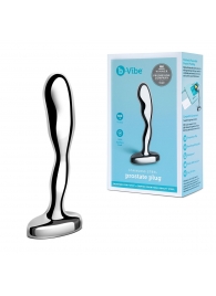 Стальной стимулятор простаты Stainless Steel Prostate Plug - 11,5 см. - b-Vibe - в Кургане купить с доставкой