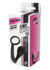 Черное эрекционное кольцо с анальной пробкой Anal Plug With Cockring - Dream Toys - в Кургане купить с доставкой